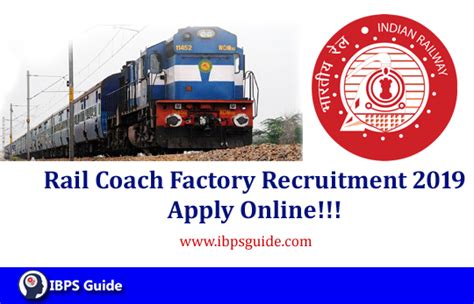 rail coach factory recruitment 2019